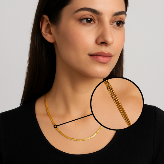 Classic Gold Chain Necklace-RDJC01