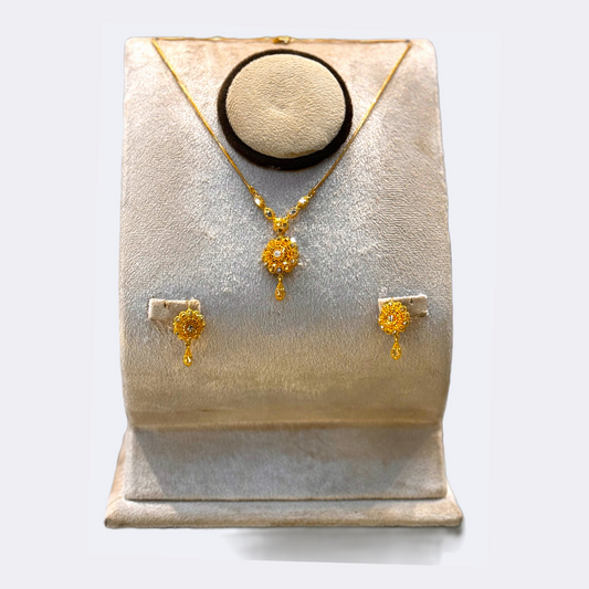 Golden Radiance Mala Set-RDJMS03