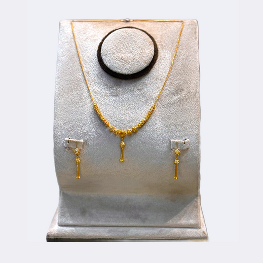 Golden Petal Mala Set-RDJMS06