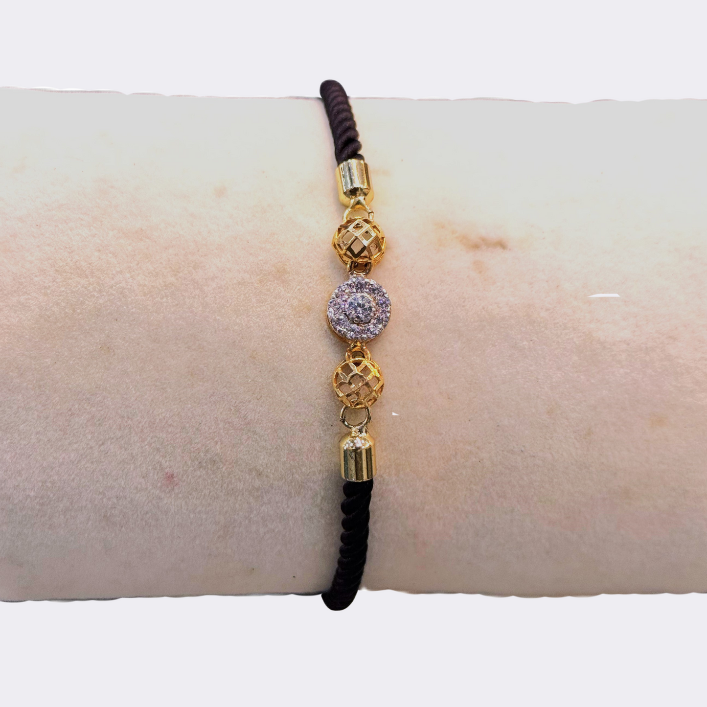 Twisted Rope Gold Diamond Bracelet-RDJB02
