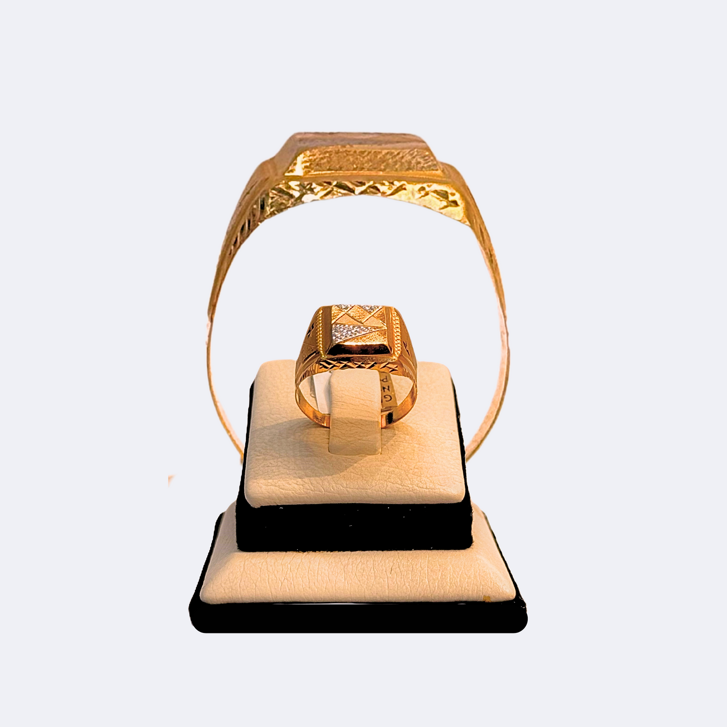 Royal Geometric Gold Ring-RDJMR04