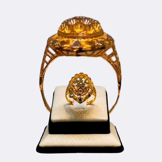 Royal Floral Gold Ring-RDJWR04