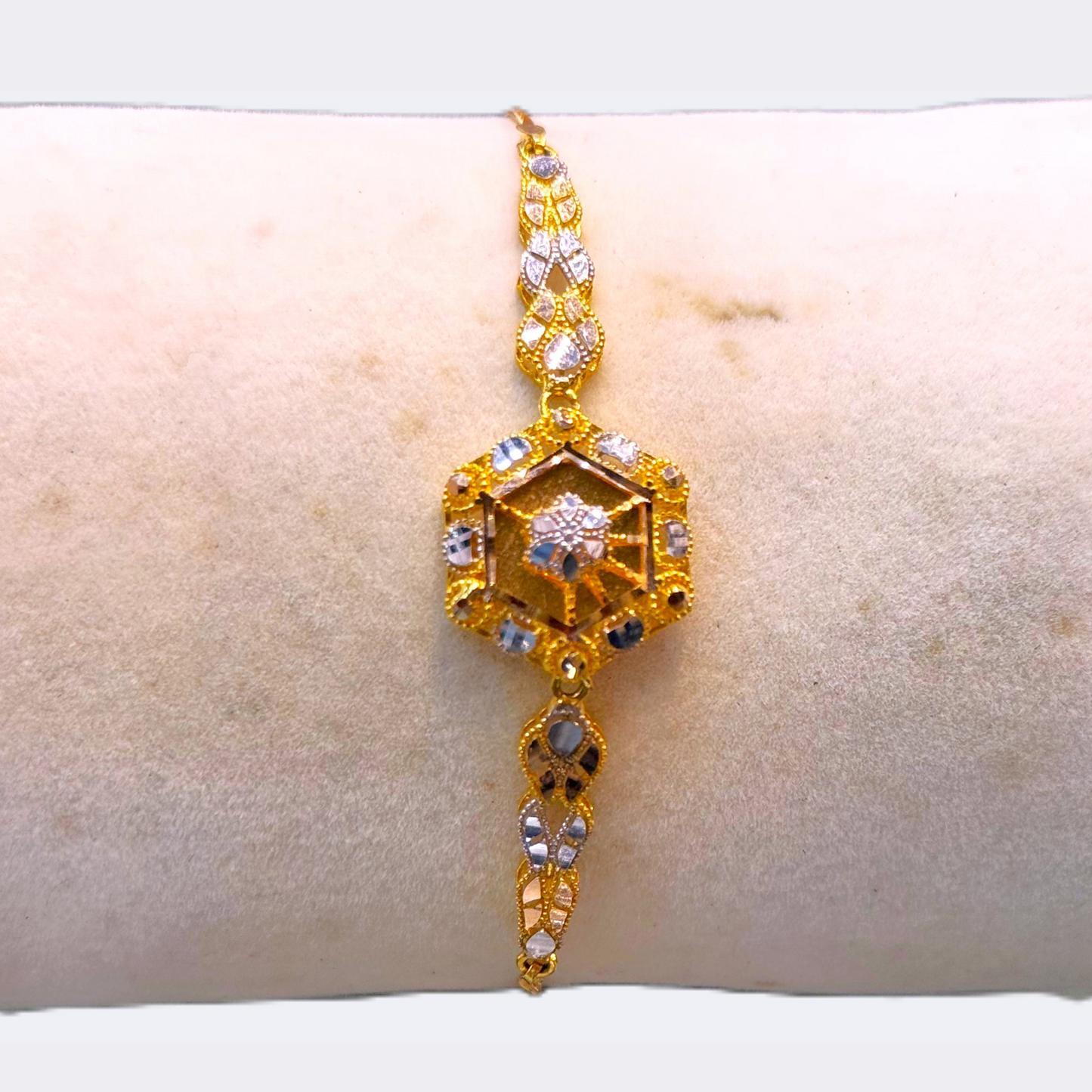 Elegant Beaded Gold Bracelet-RDJB05