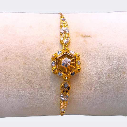 Elegant Beaded Gold Bracelet-RDJB05