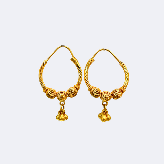 Radiant Lotus Drop Earrings-RDJE02