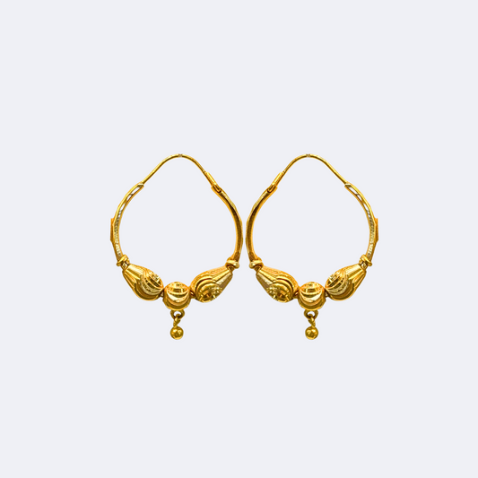 Royal Charm Hoop Earrings-RDJE03