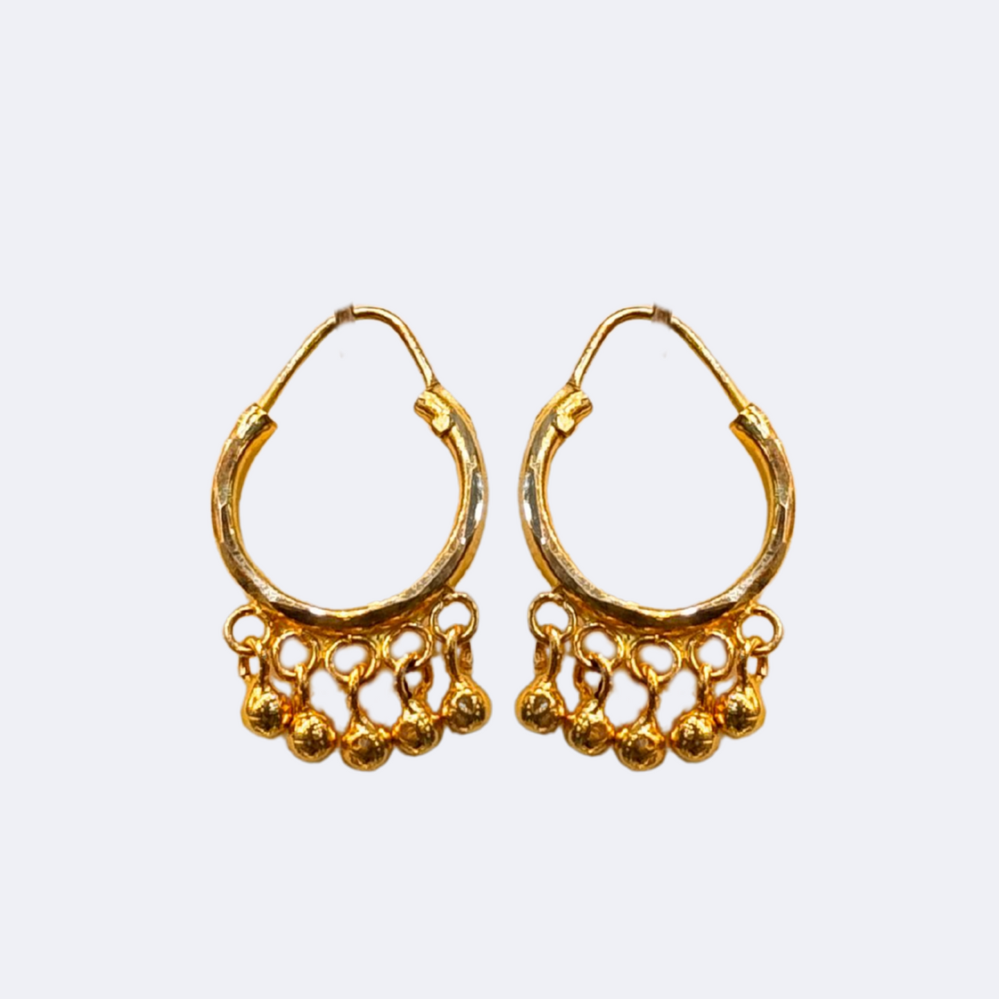 Lotus Drop Gold Earrings-RDJE08