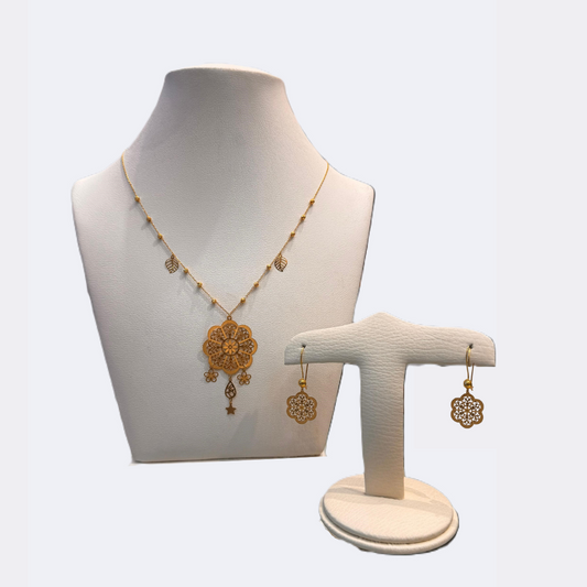 Golden Bloom Mala Set-RDJMS02
