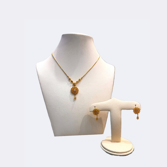 Golden Radiance Mala Set-RDJMS03