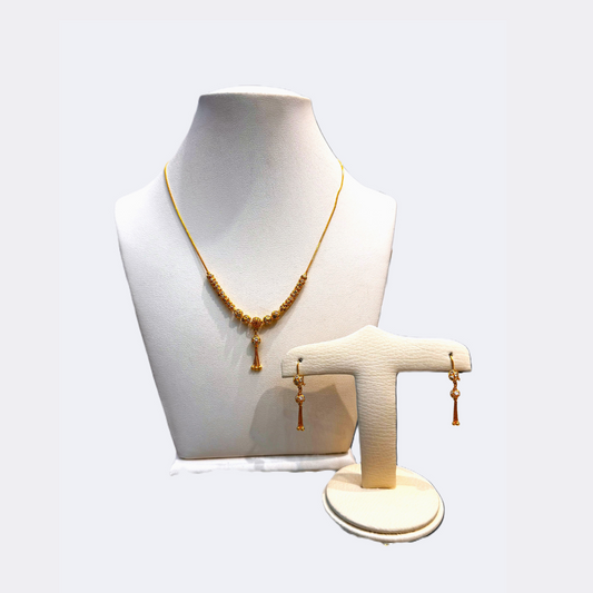 Golden Petal Mala Set-RDJMS06
