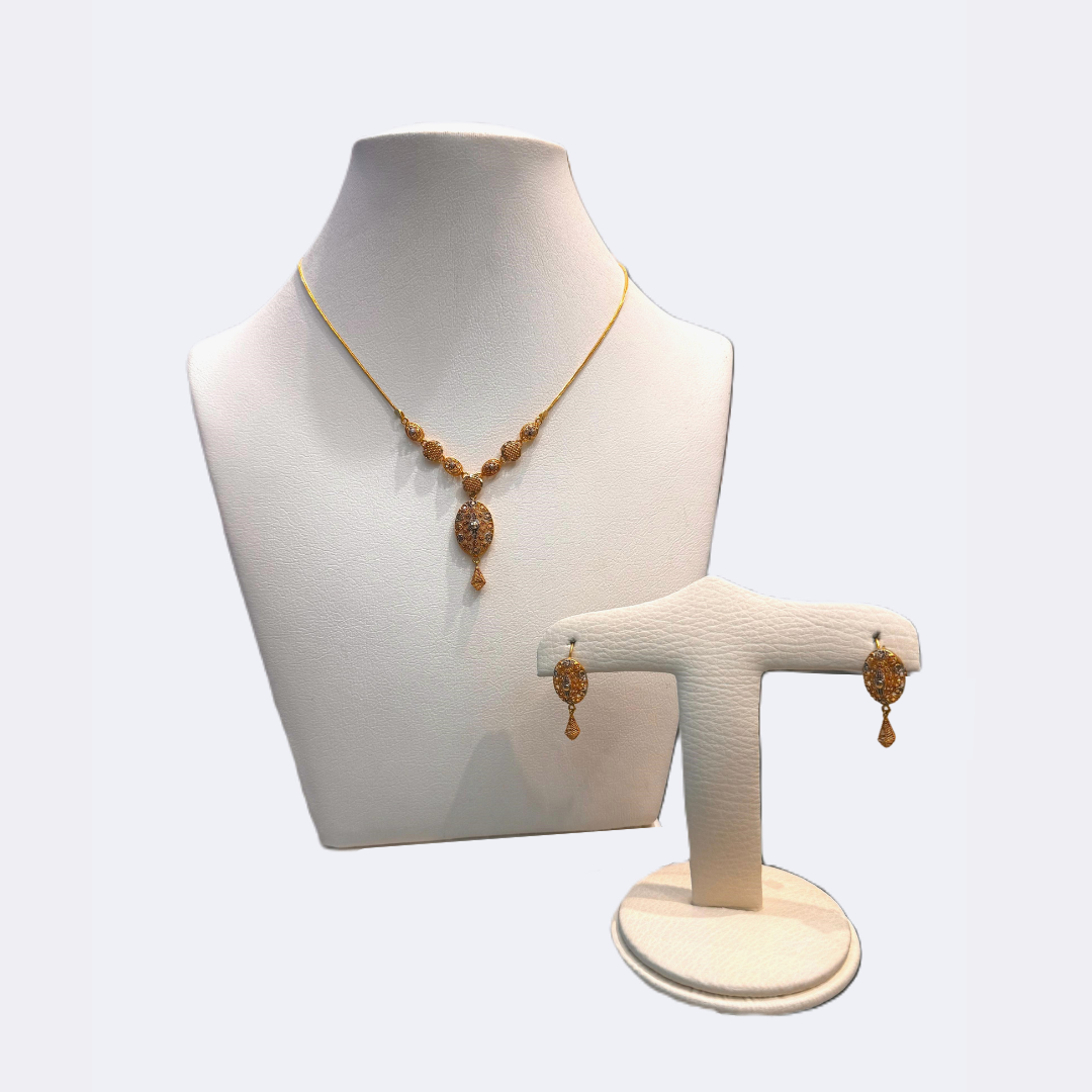 Dazzling Petals Mala Set-RDJMS07