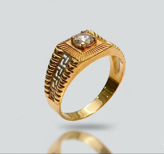 Men's Sigle Stone Ring-RDJMR02